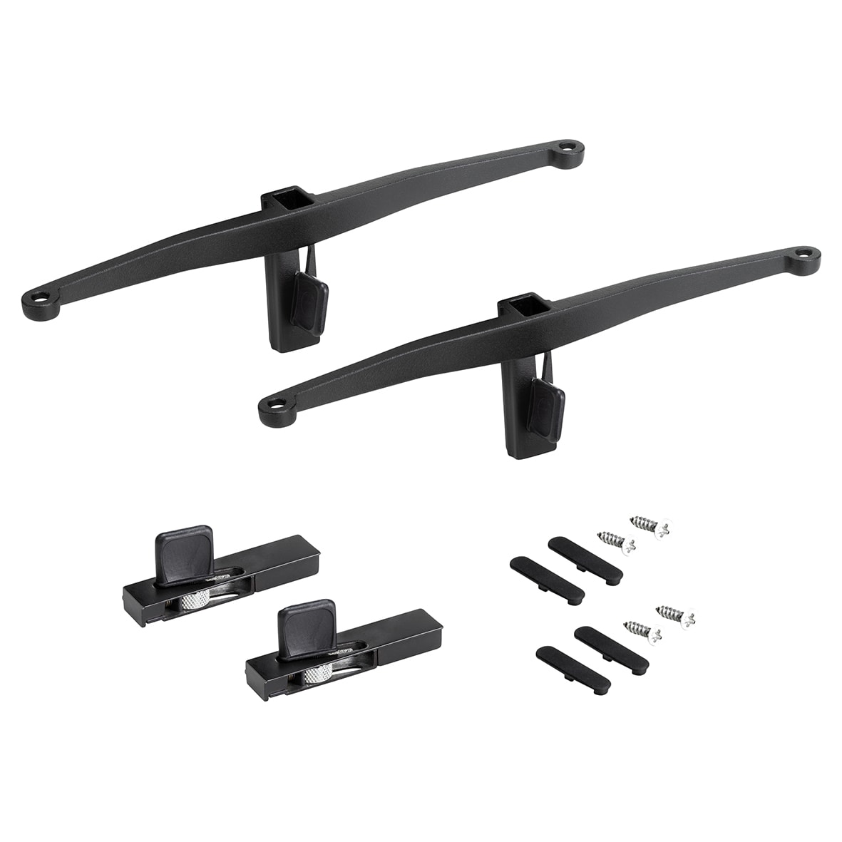 Zero Wooden Shelf Brackets - 200mm Length - Black - Pair - view 2