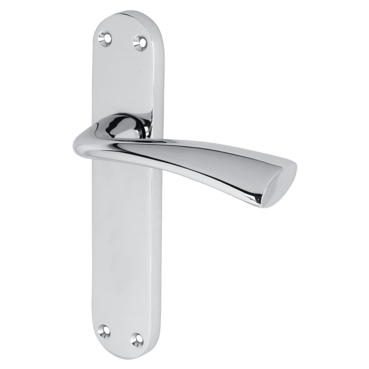 Polished Chrome Latch Door Handles Pack - Verona Range - view 2