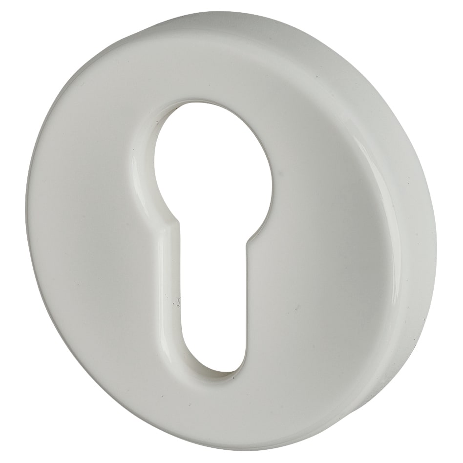 Nylon Escutcheon - 52mm Diameter - Euro - Diamond White - Pair - view 2