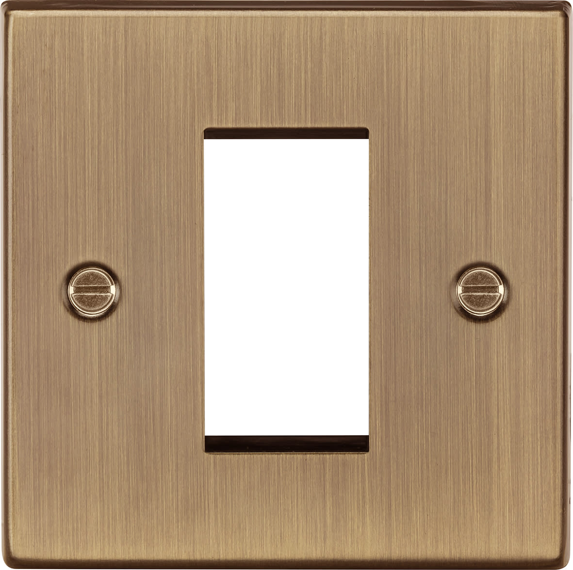 1 Gang 1 Module Euro Faceplate - Antique Brass - view 3