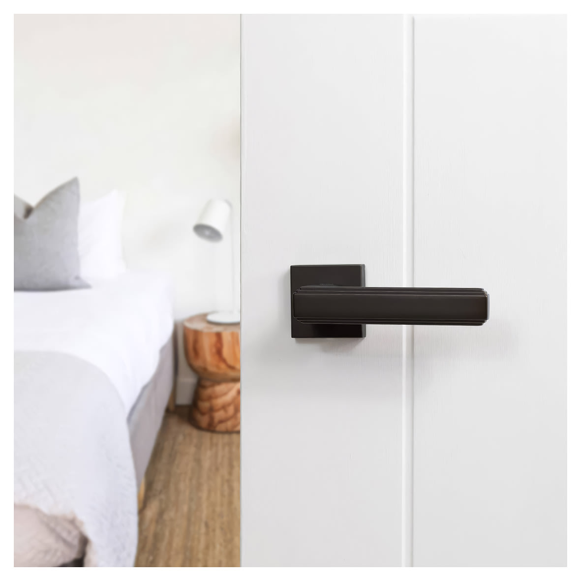 Forme Alila Door Handle on Square Rose - Urban Dark Bronze - view 2