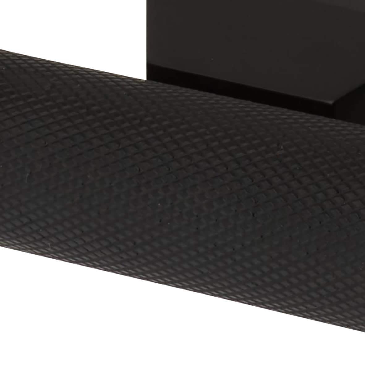Rectangular Knurled Door Knocker - Matt Black - 145 x 100mm - view 4