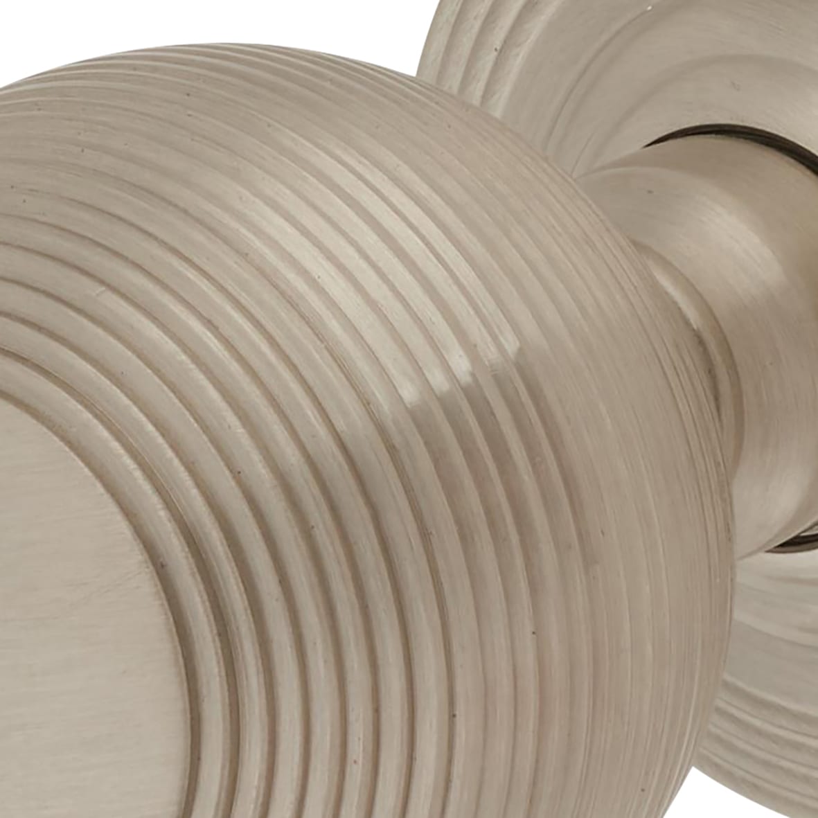 Satin Nickel Beehive Mortice Door Knob - 60mm Rose Diameter - view 4