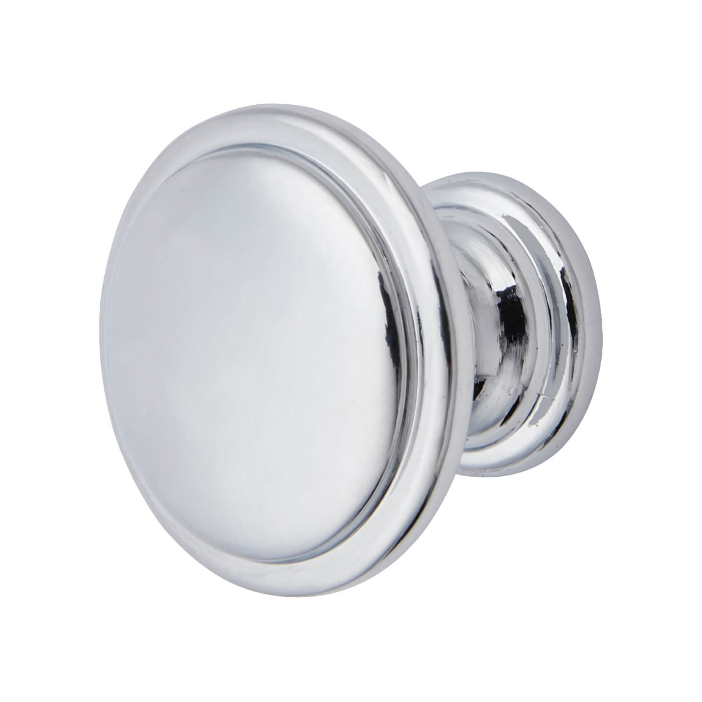 Disc Round Cabinet Knob - 30mm Diameter - Polished Chrome - view 2