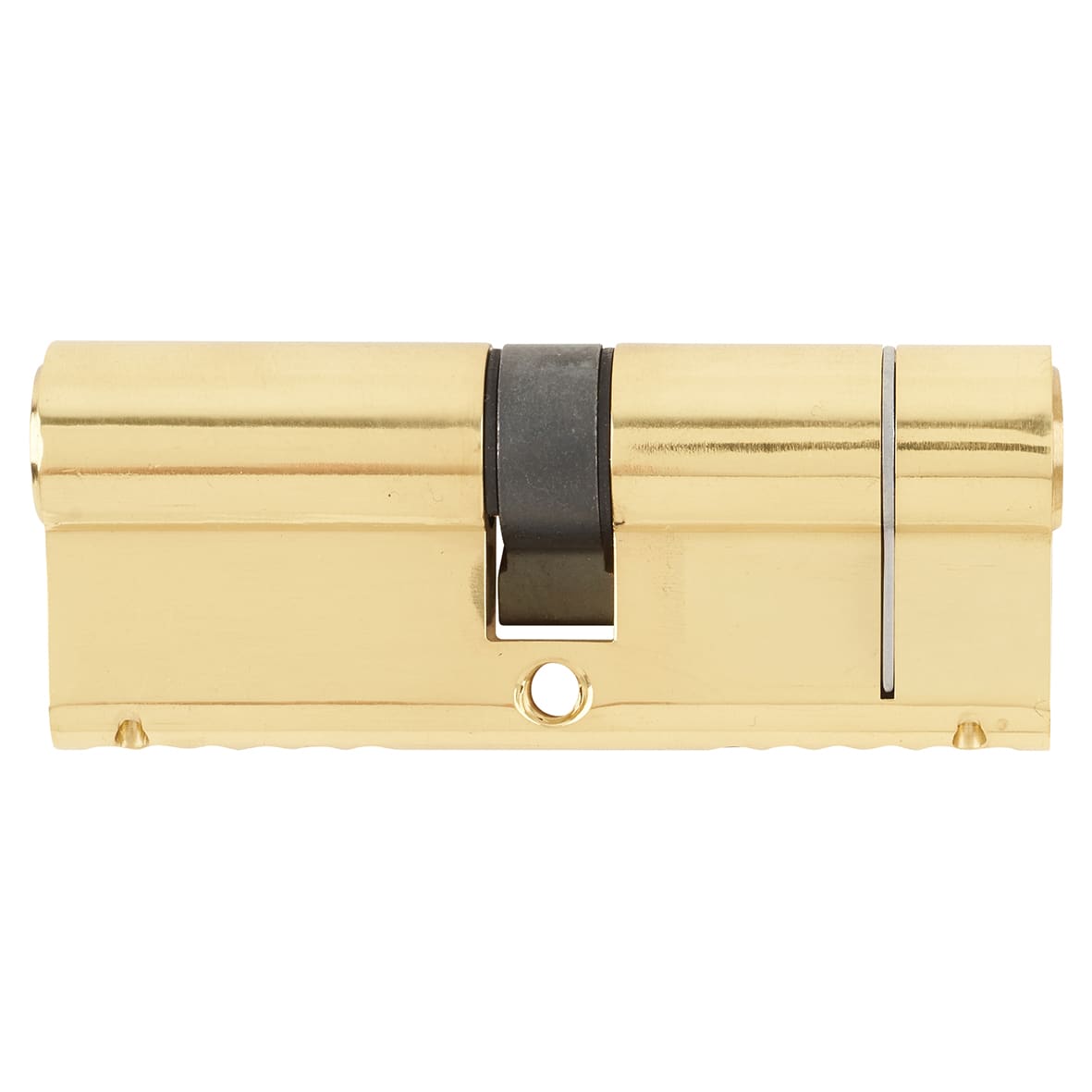 1 Star 6 Pin 80mm Euro Double Cylinder - 40 + 40mm - Polished Brass - Keyed to Differ - view 2