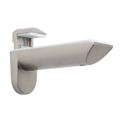 Decorative Adjustable Shelf Bracket - 8-40mm Shelf Thickness - Brushed Nickel - view 2