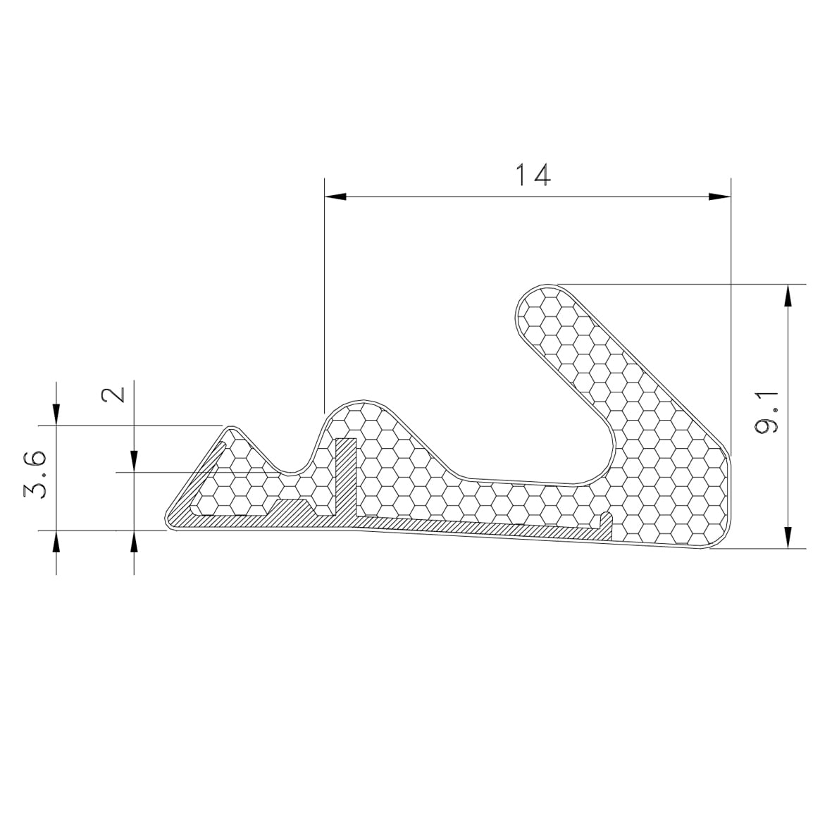 Schlegel AQ124 Aquamac Seal - 125m Length - White - view 2