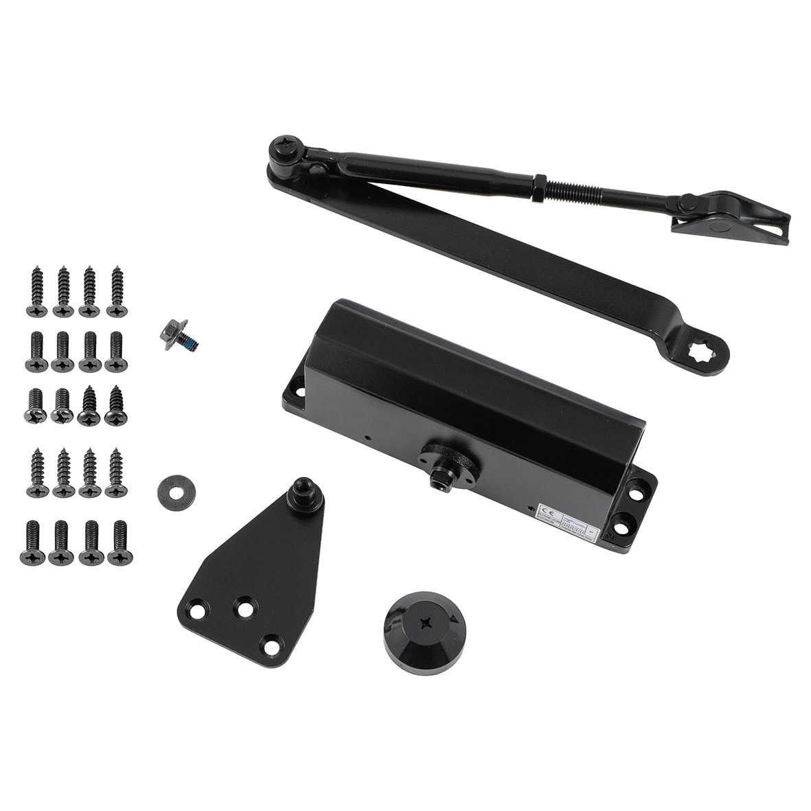 73 Series Overhead Fire Door Closer - Power Size 3 - Push/Pull Mounting - No Cover - Black - view 2
