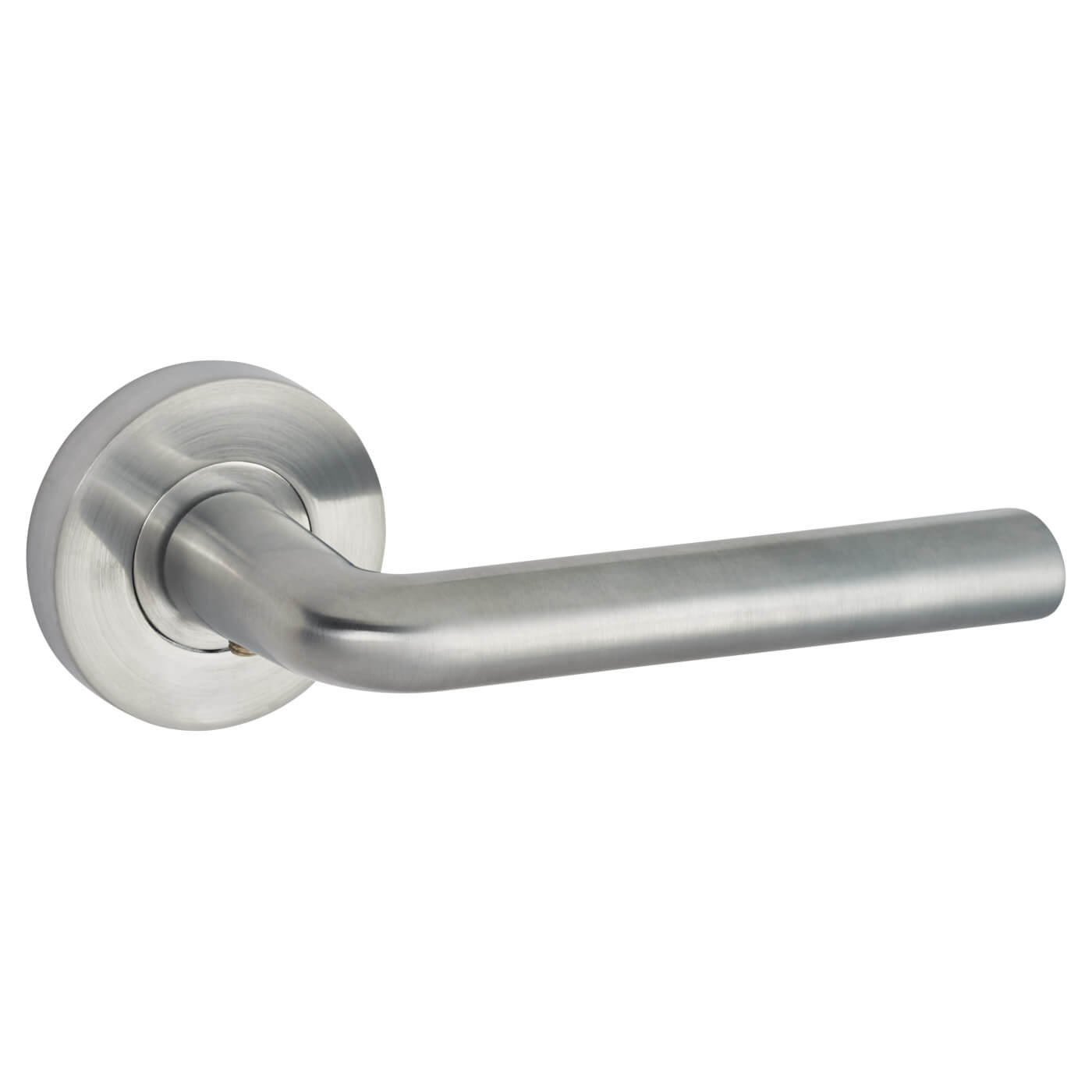 Satin Chrome Door Handles on Round Rose - Riva Range - view 3