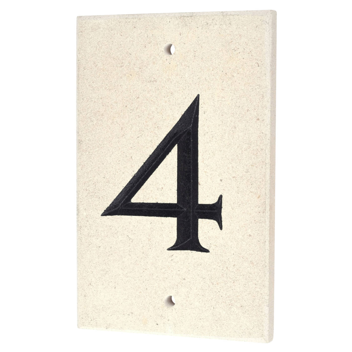 Limestone Screw Fix Door Numeral - 4 - 140 x 90mm - Natural Limestone - view 2