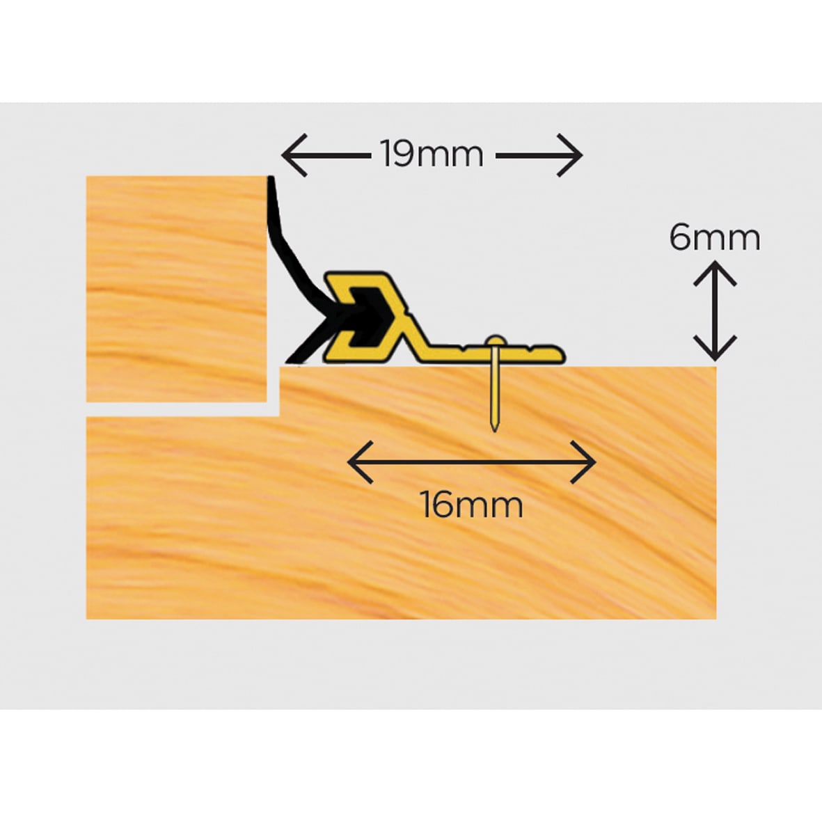 Perimeter Seal - Single Door Kit - Gold Anodised - view 2