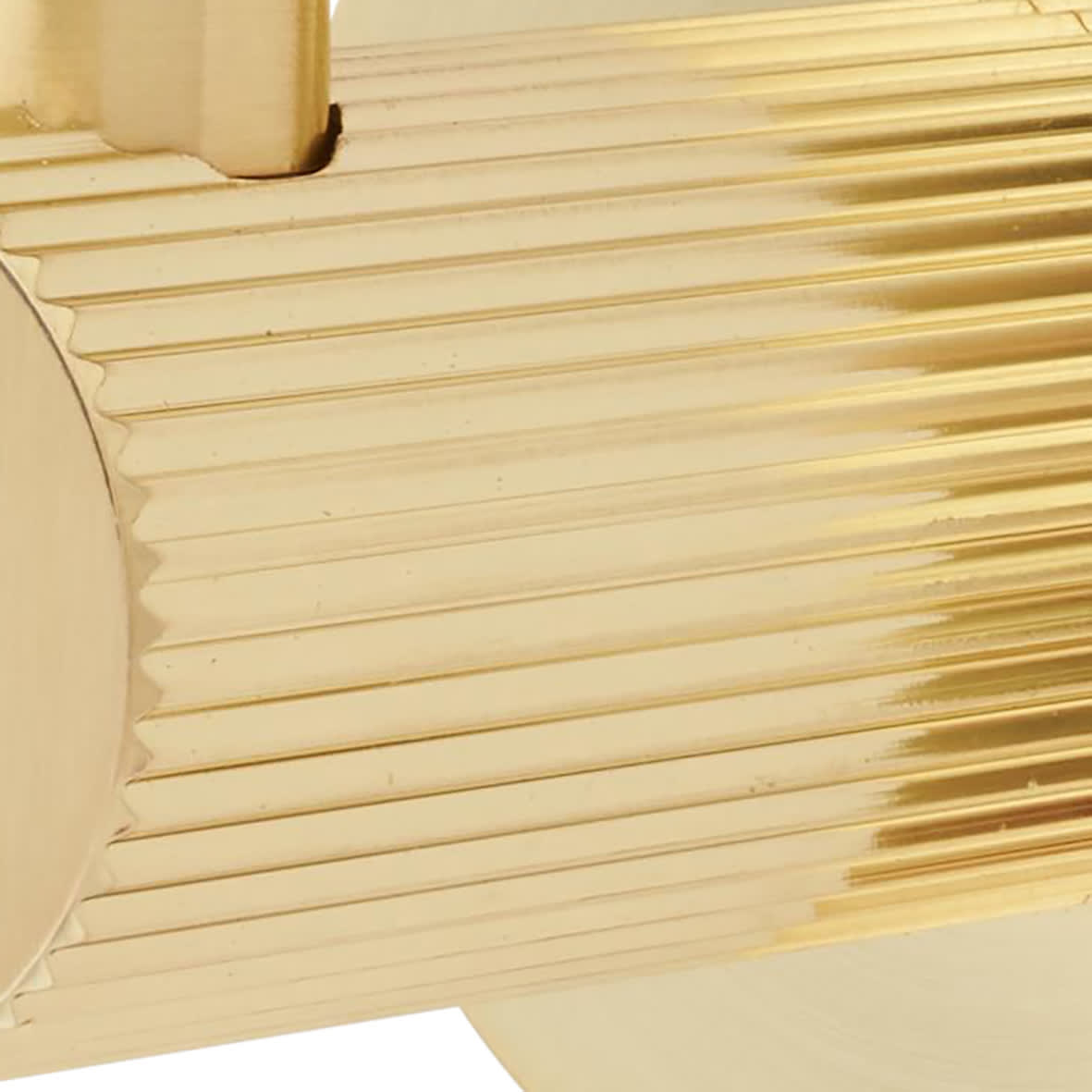 Lines Single Coat Hook - 50 x 25mm - Satin Brass - view 3