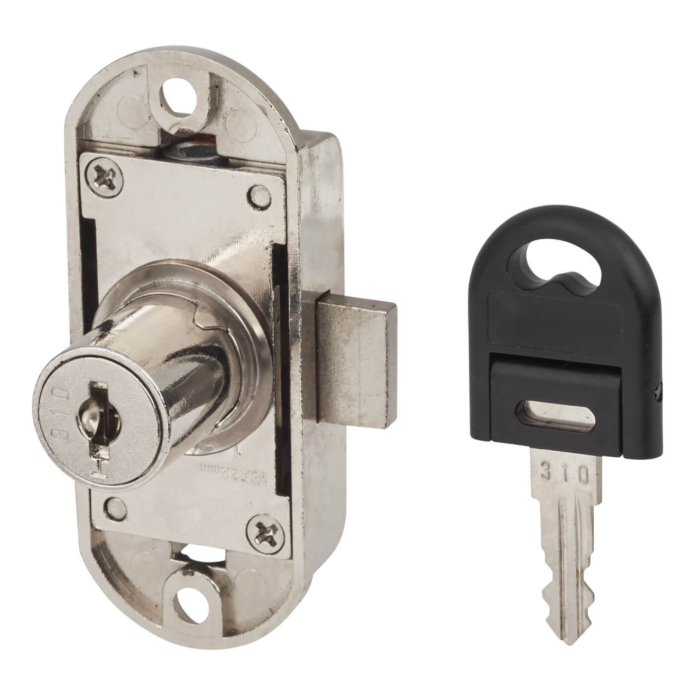 Wardrobe Locking System - 74 x 30mm - Keyed to Differ - Polished Chrome - view 2