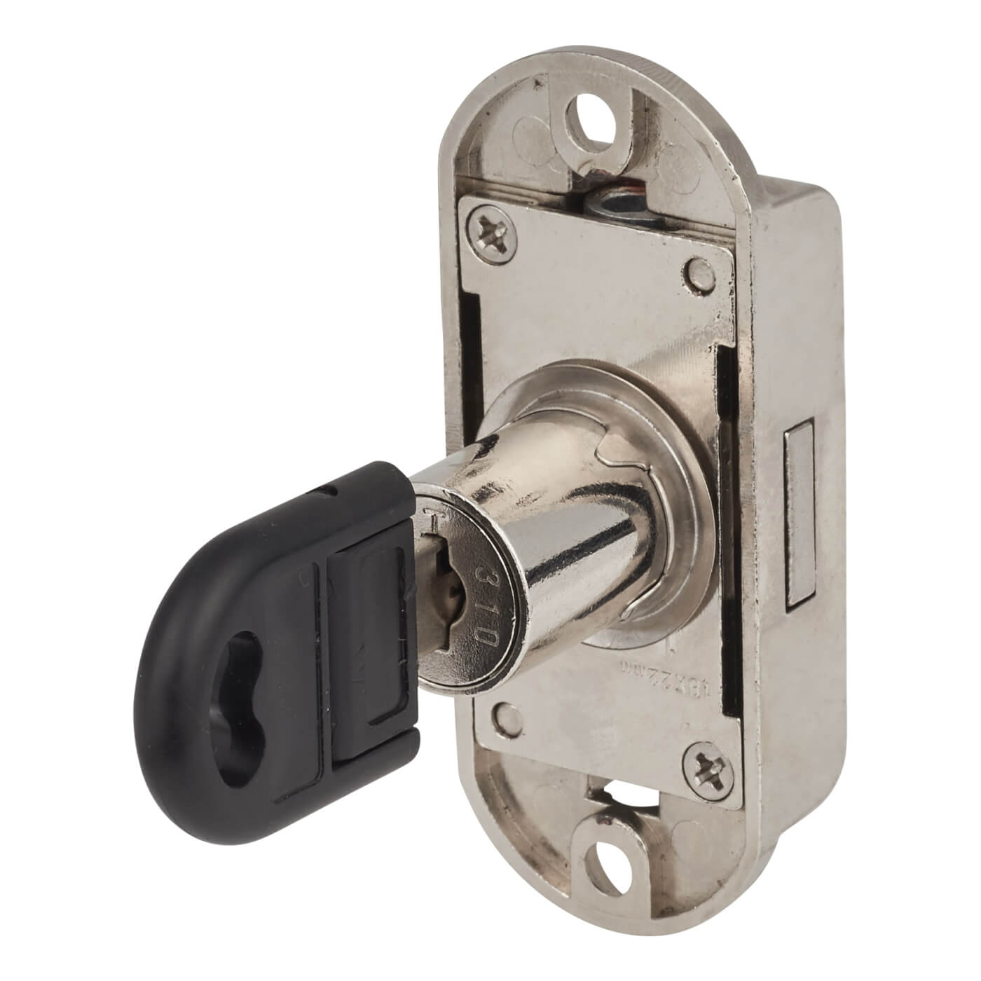 Wardrobe Locking System - 74 x 30mm - Keyed to Differ - Polished Chrome - view 3