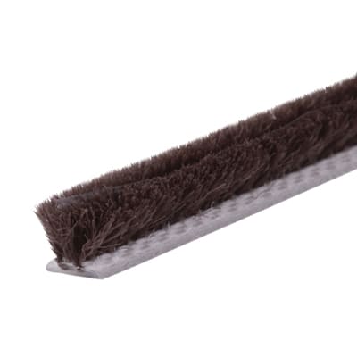 Sash Window Slide Pile with Fin - 100m Length - 5mm Pile - Brown - view 2