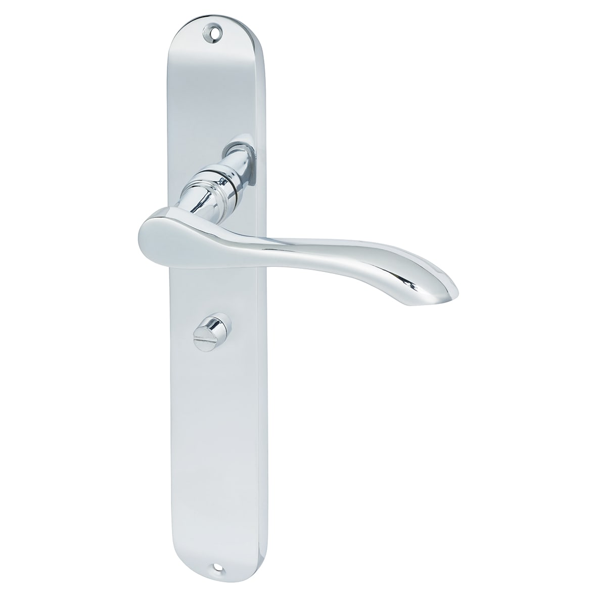 Polished Chrome Bathroom Lock Door Handles Pack - Altea Range - view 3
