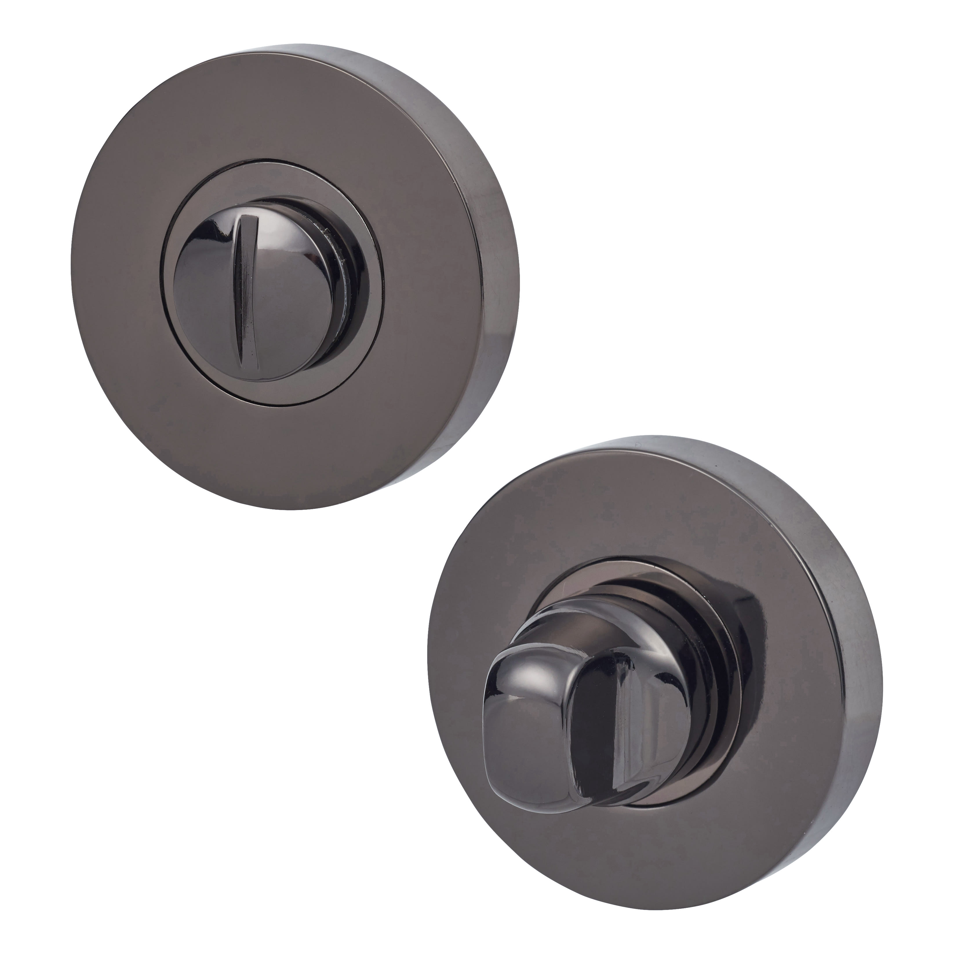 Bathroom Turn & Release - 52mm Diameter - Black Nickel - view 2