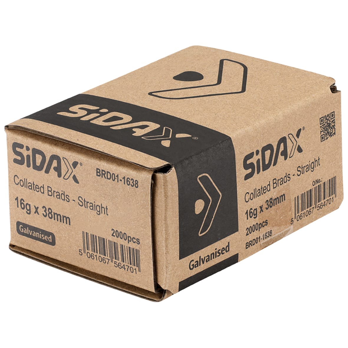 Second Fix Brad Nail - Straight - 16 Gauge x 38mm - Galvanised - Pack of 2000 - view 2