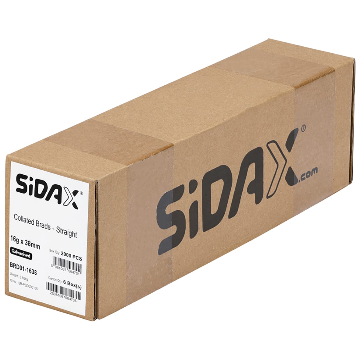 Second Fix Brad Nail - Straight - 16 Gauge x 38mm - Galvanised - Pack of 2000 - view 4