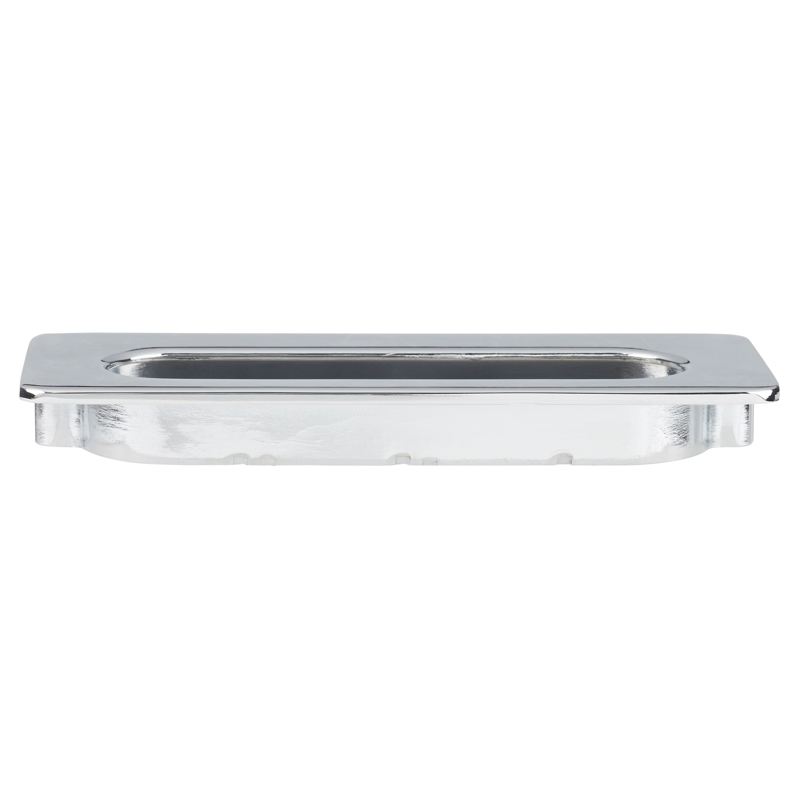 Rectangular Flush Cabinet Pull Handle - 106 x 39mm - Polished Chrome - view 3