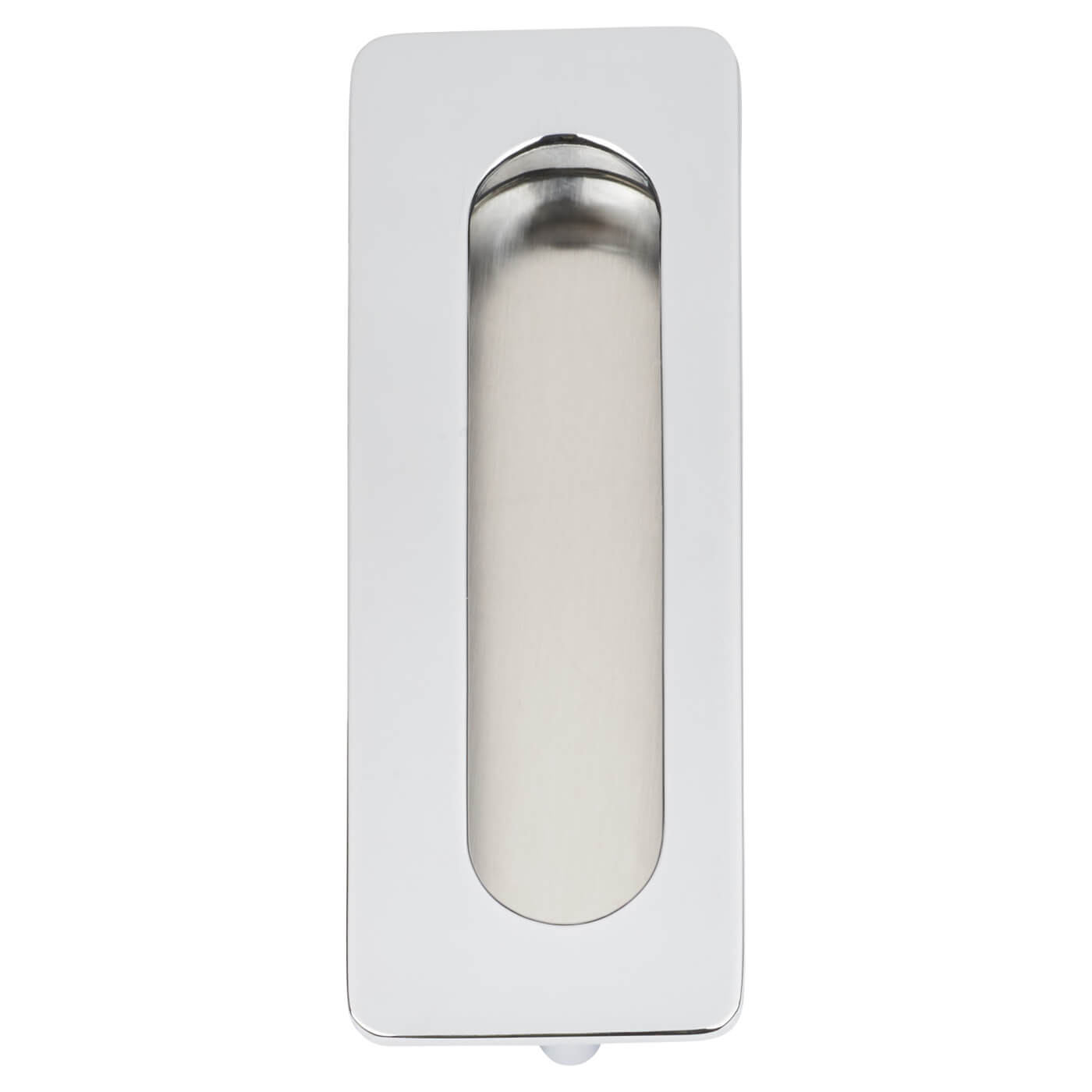Rectangular Flush Cabinet Pull Handle - 106 x 39mm - Polished Chrome - view 4