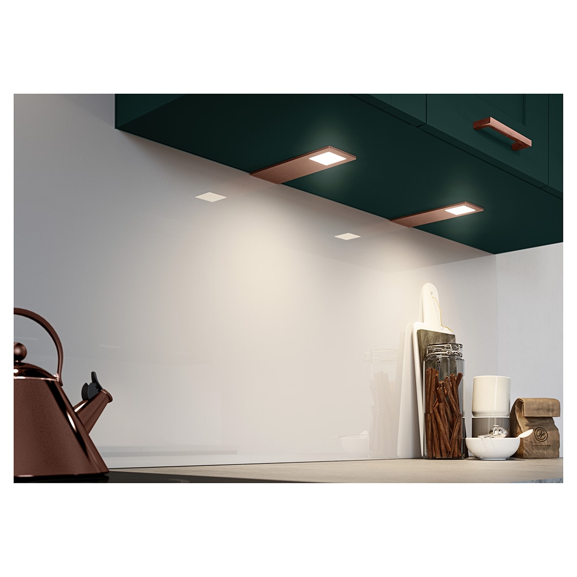 Astro 4.8W LED Rectangle Cabinet Downight with Driver - 3000K/4000K/5000K CCT - Copper - Pack of 3 - view 3