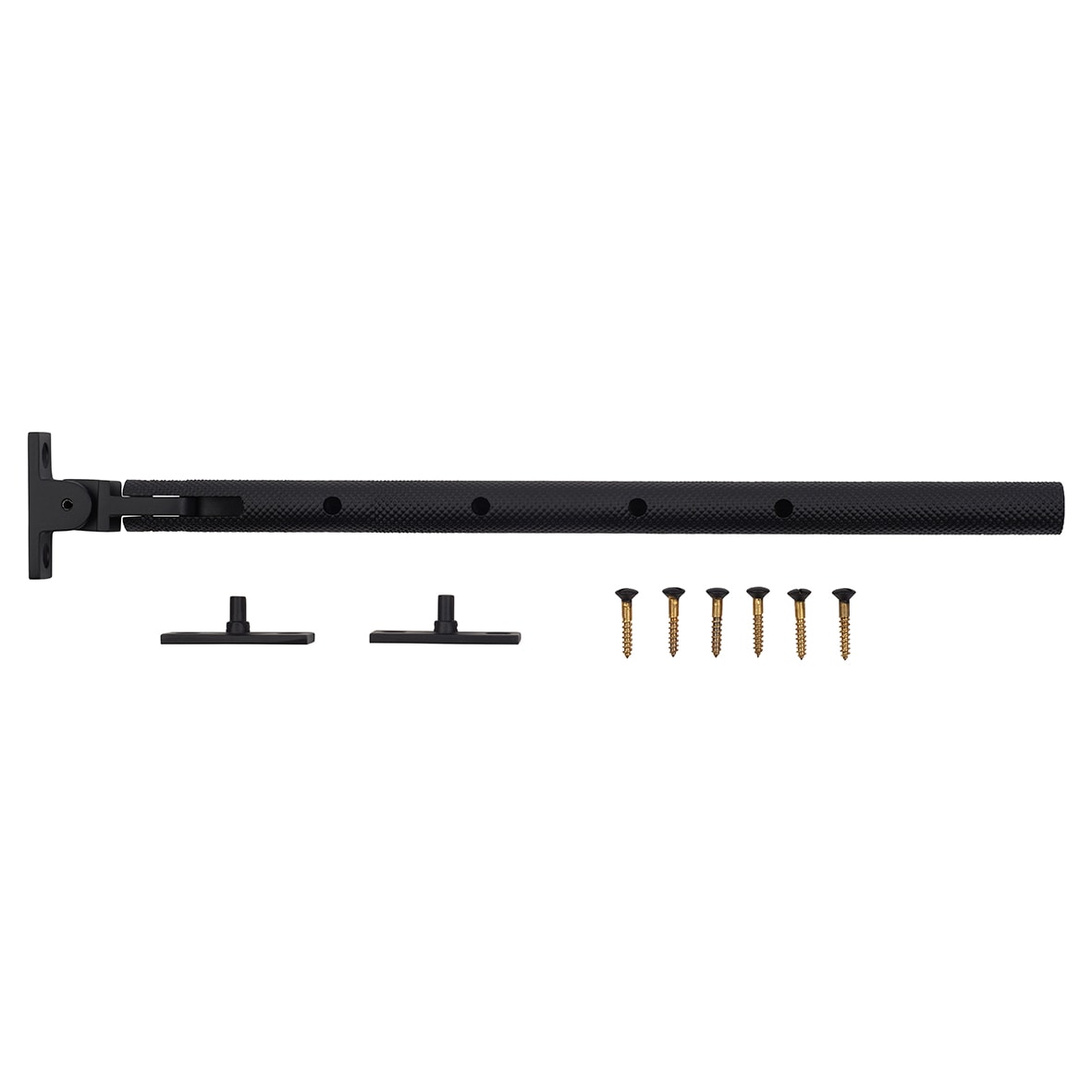 Willow Knurled Casement Window Stay - 8"/200mm Length - Matt Black - view 5