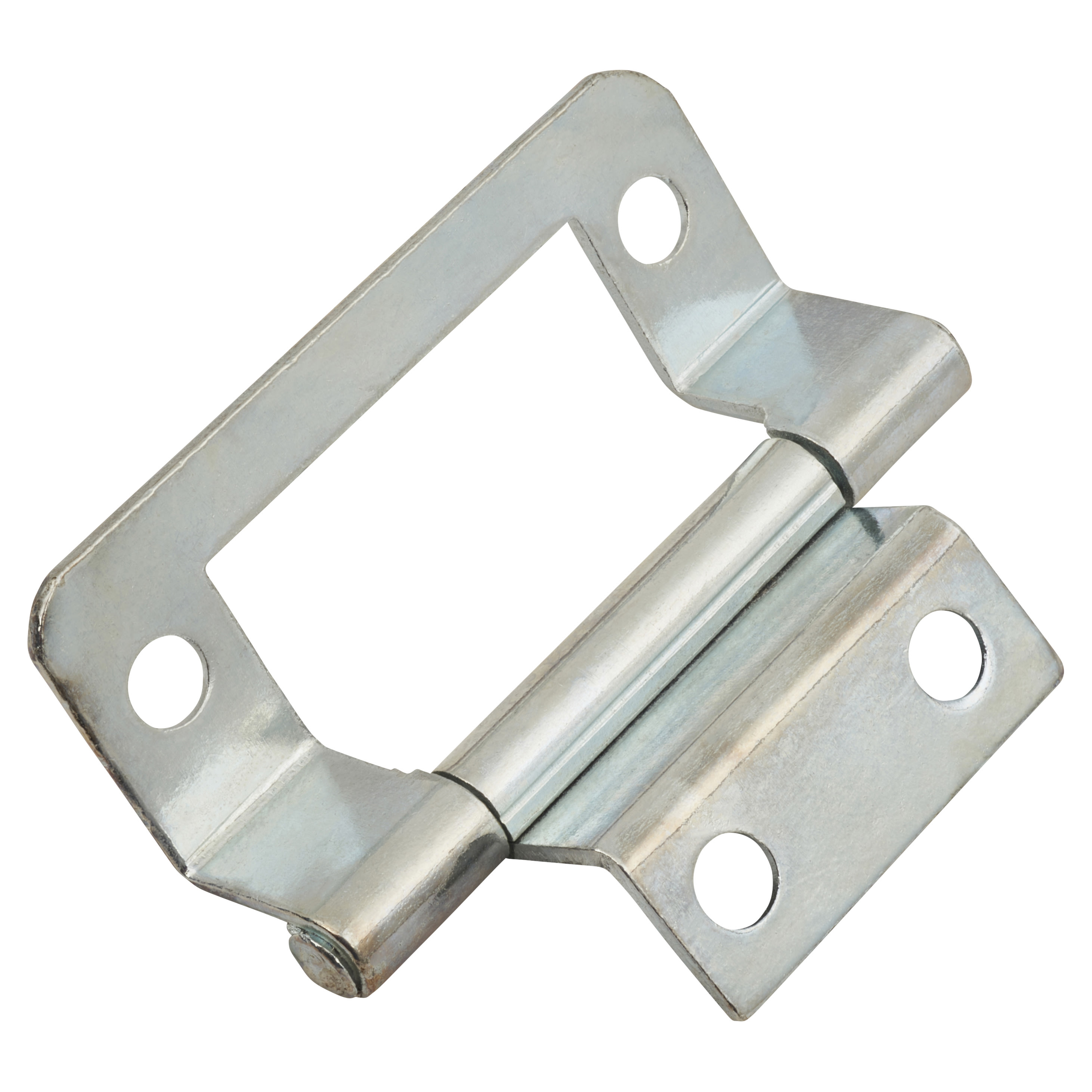 Cranked Type 2 Flush Cabinet Hinge - 50 x 10 x 1mm - Nickel Plated - Pack of 5 Pairs - view 2