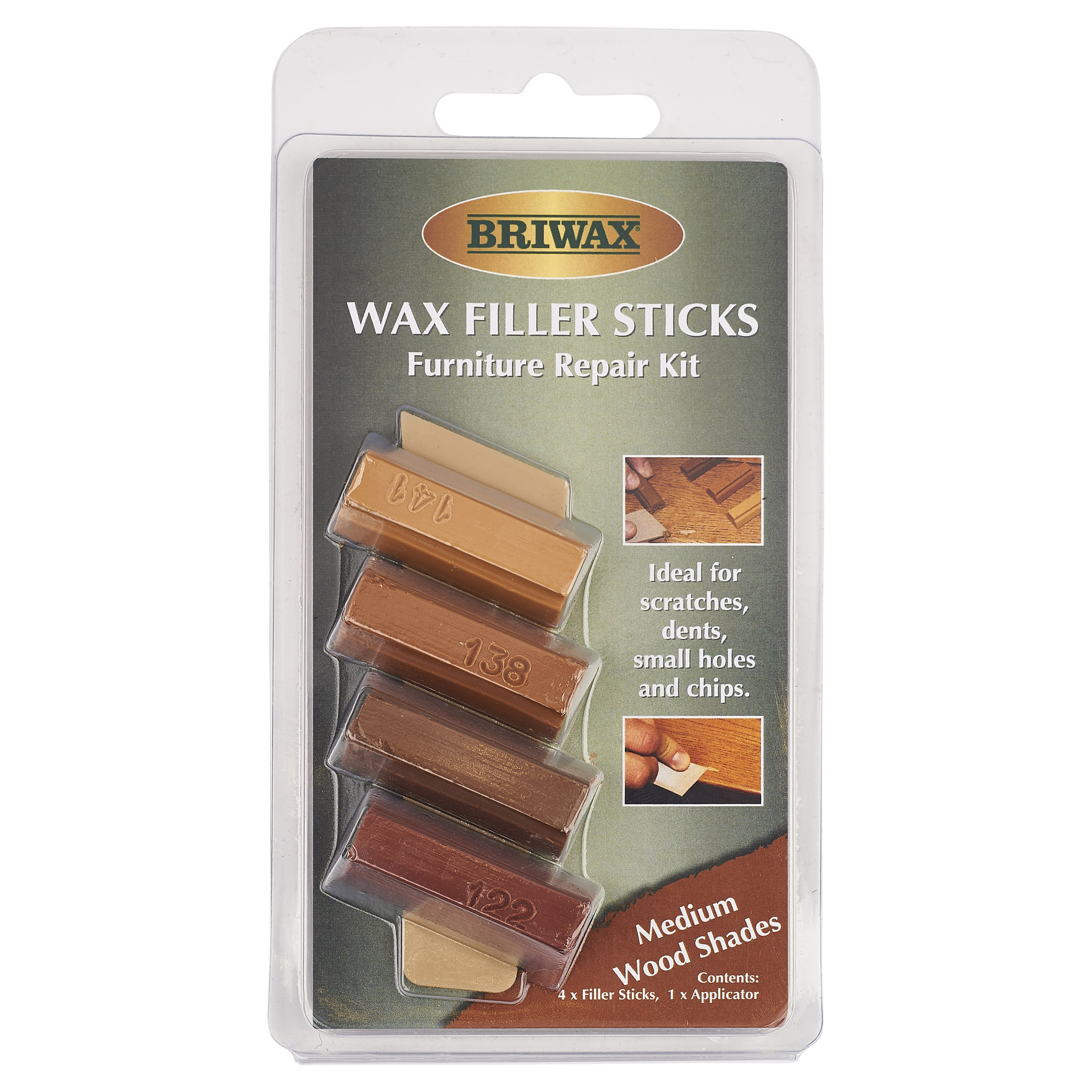 Briwax Filler Repair Sticks - Medium - Pack of 4 - view 2