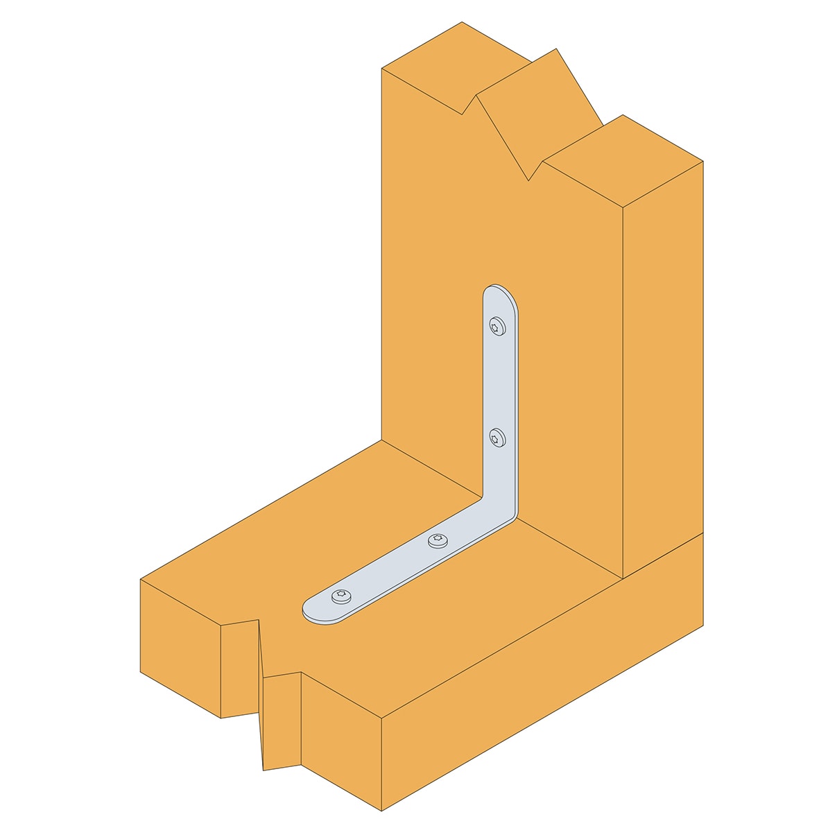 Light Duty Angle Bracket - 60 x 60 x 15mm - view 3