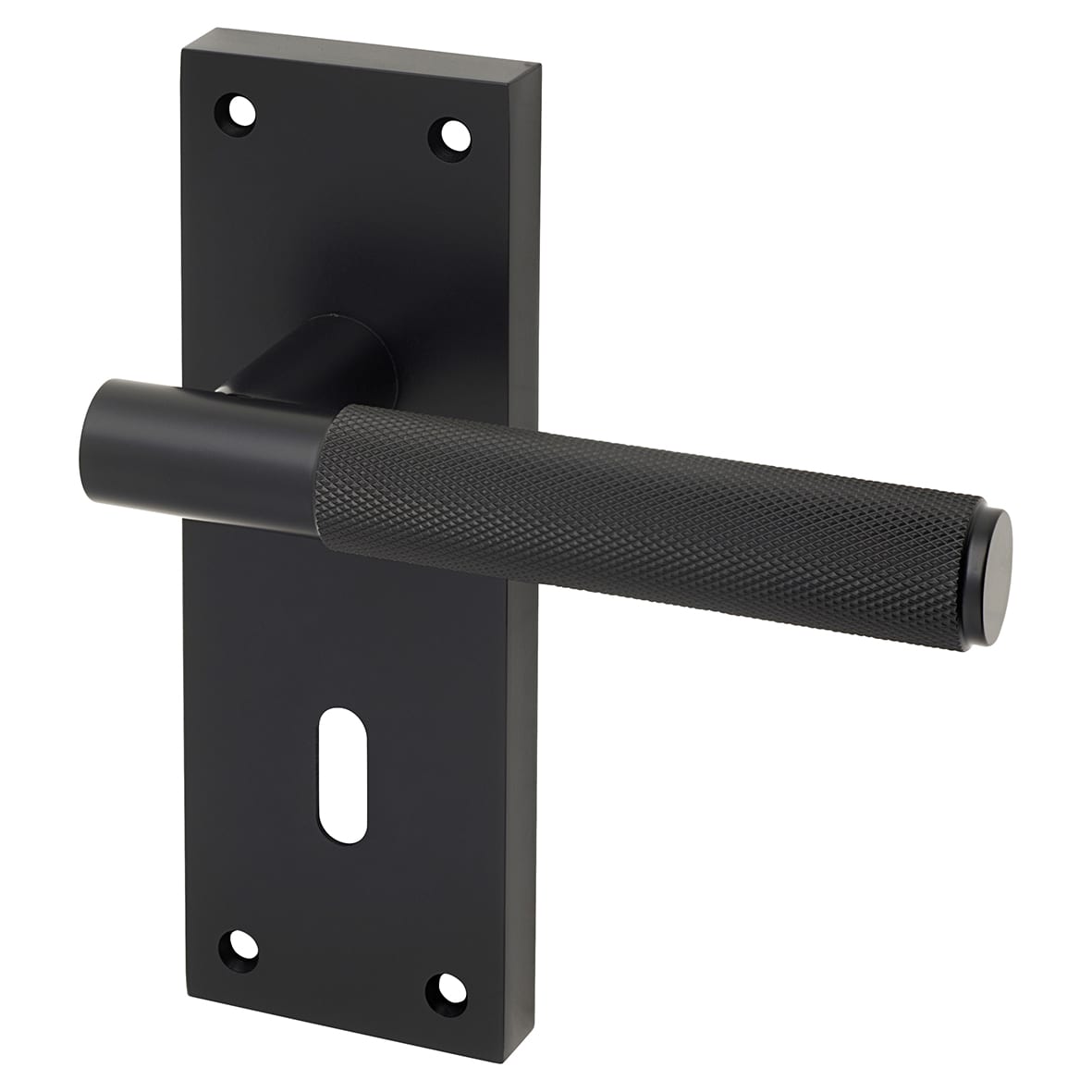 Matt Black Knurled 3 Lever Sashlock Door Handles Pack - Remi Range - view 2