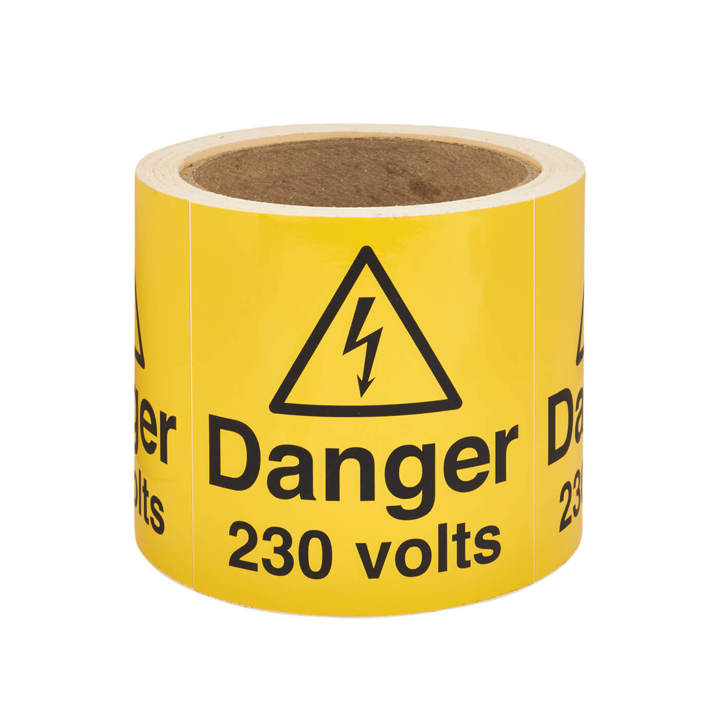 Danger 230 Volts Signs - 80 x 80mm - Self Adhesive Vinyl Labels - view 2