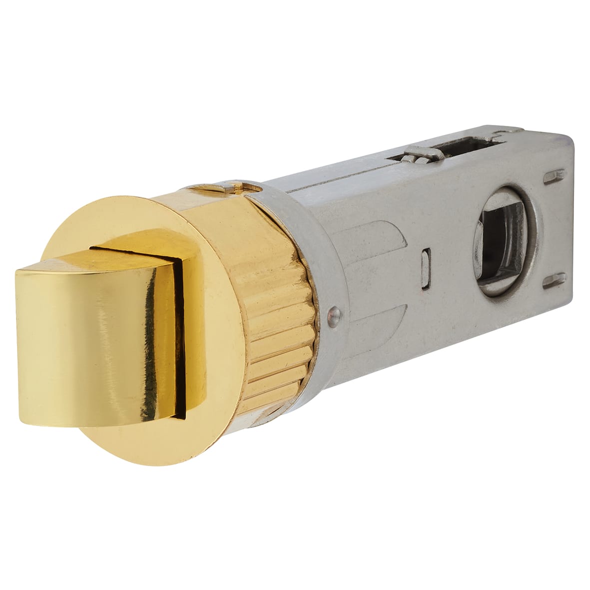 Quick Latch Passage Tubular Latch - 71mm Case - 57mm Backset - Round - Polished Brass - view 2