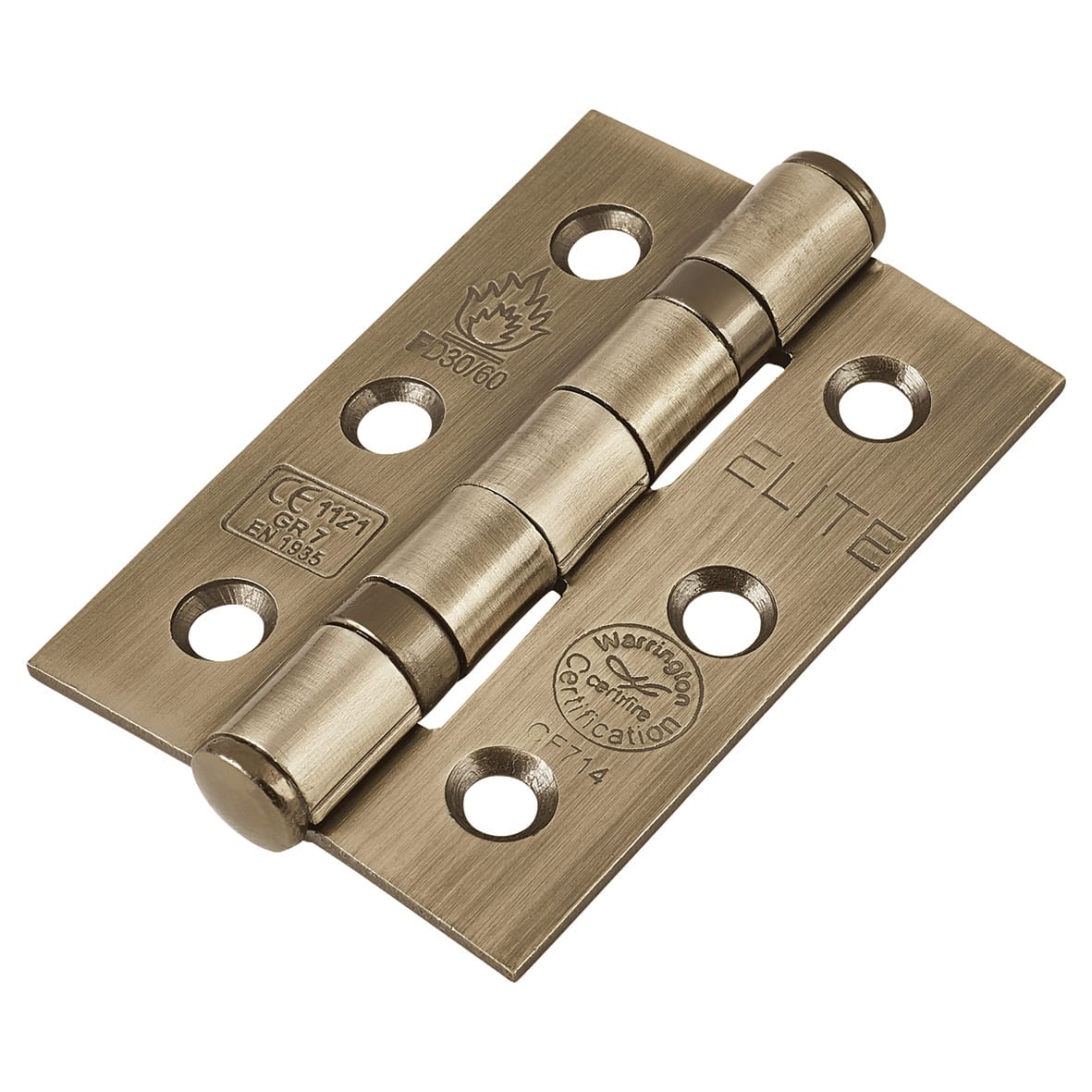 Antique Brass Bathroom Lock Door Handles on Rose Pack - Lancaster Range - view 3