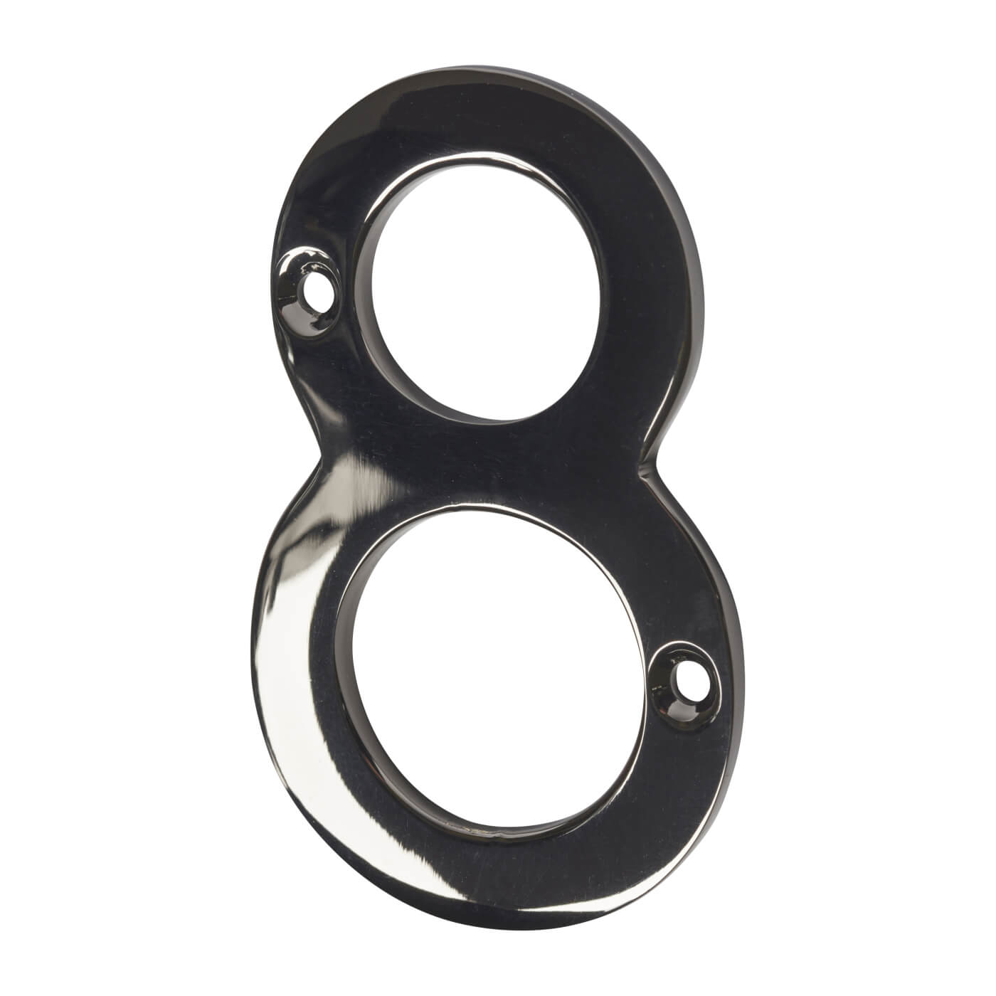 76mm Screw Fix Door Numeral - 8 - Black Nickel - view 2