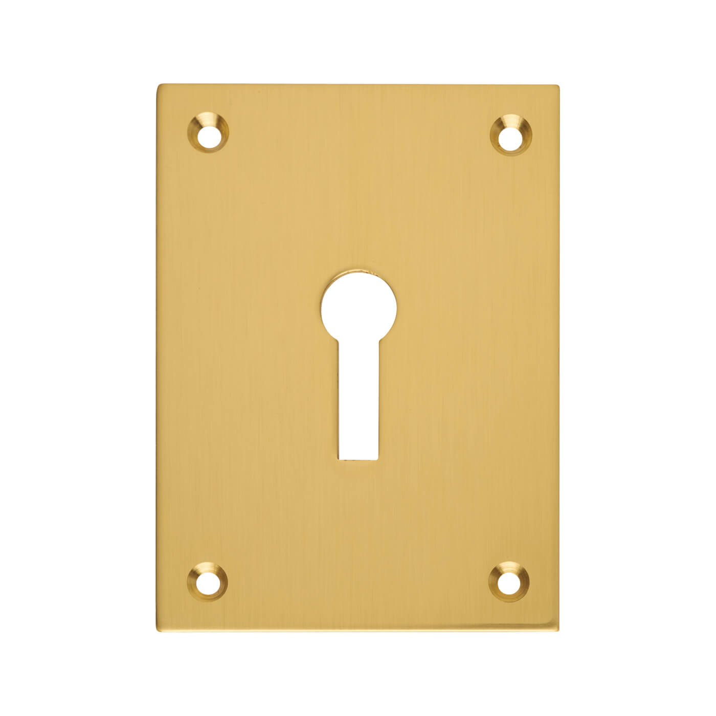 Jumbo Escutcheon - 65.5 x 47.6mm - Keyhole - Polished Brass - view 2