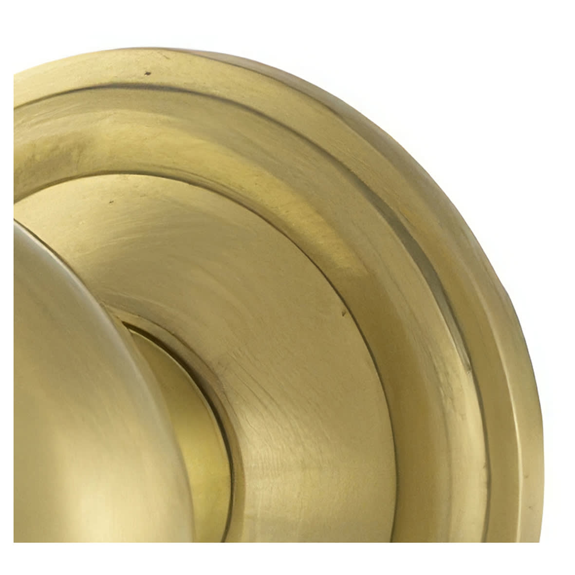 Old English Harrogate Mushroom Mortice Door Knob - 65mm Rose Diameter - Satin Brass - view 4