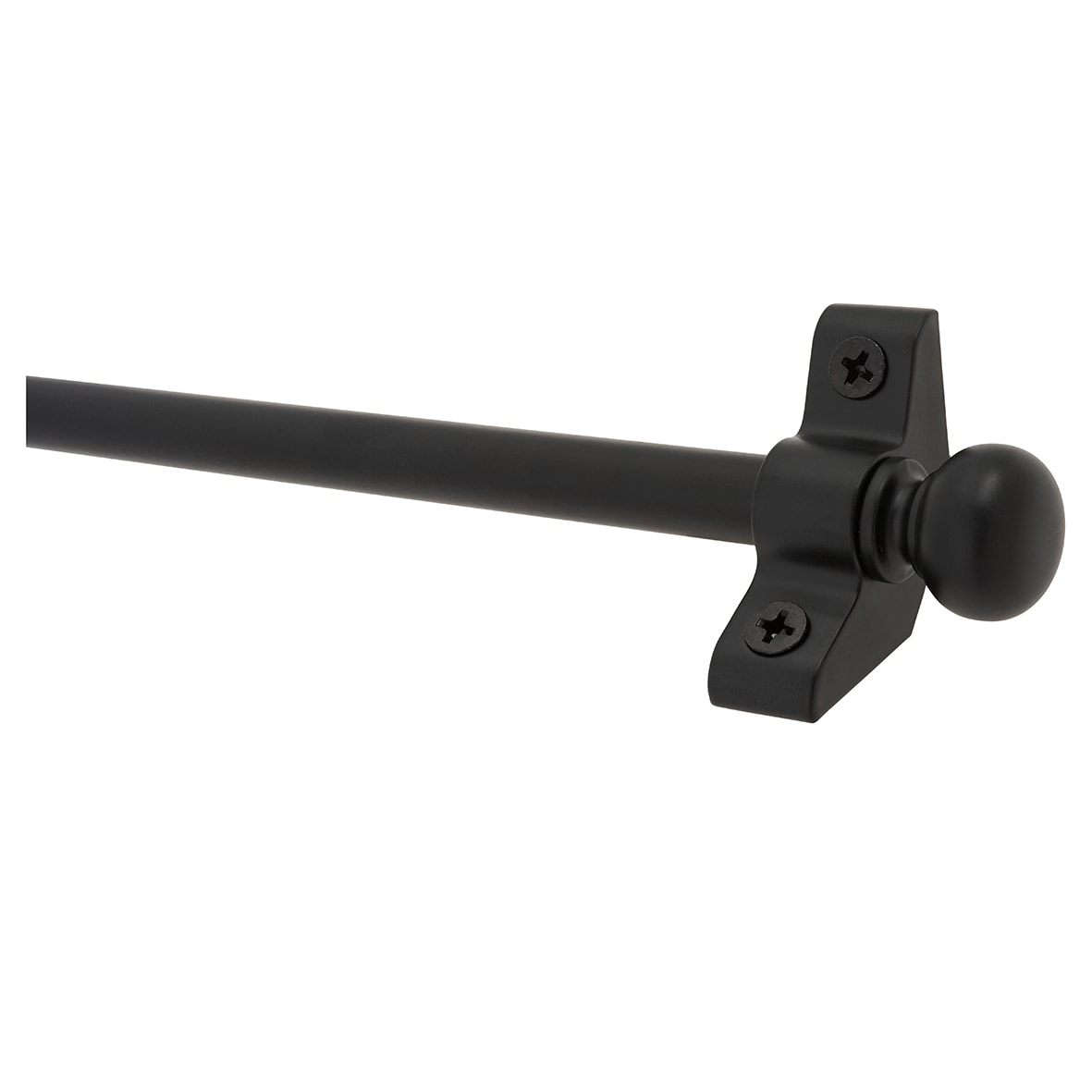 Stair Rod with Round Bulb Finials - 900mm Length - Matt Black - view 2