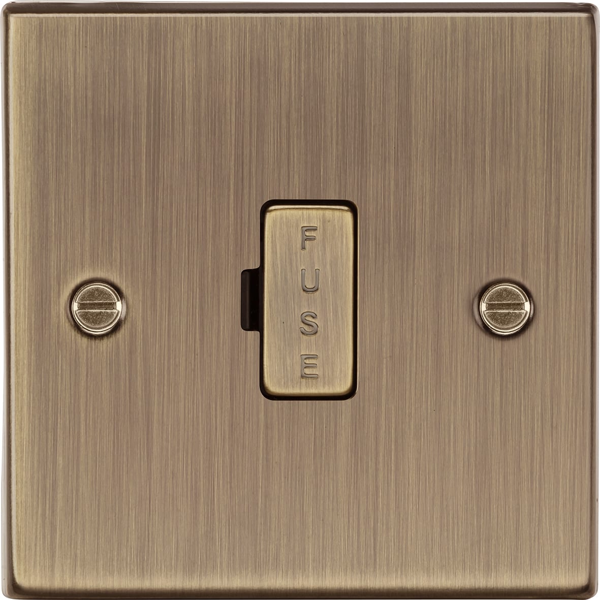 13A 1 Gang Unswitched Fused Spur - Antique Brass - view 4