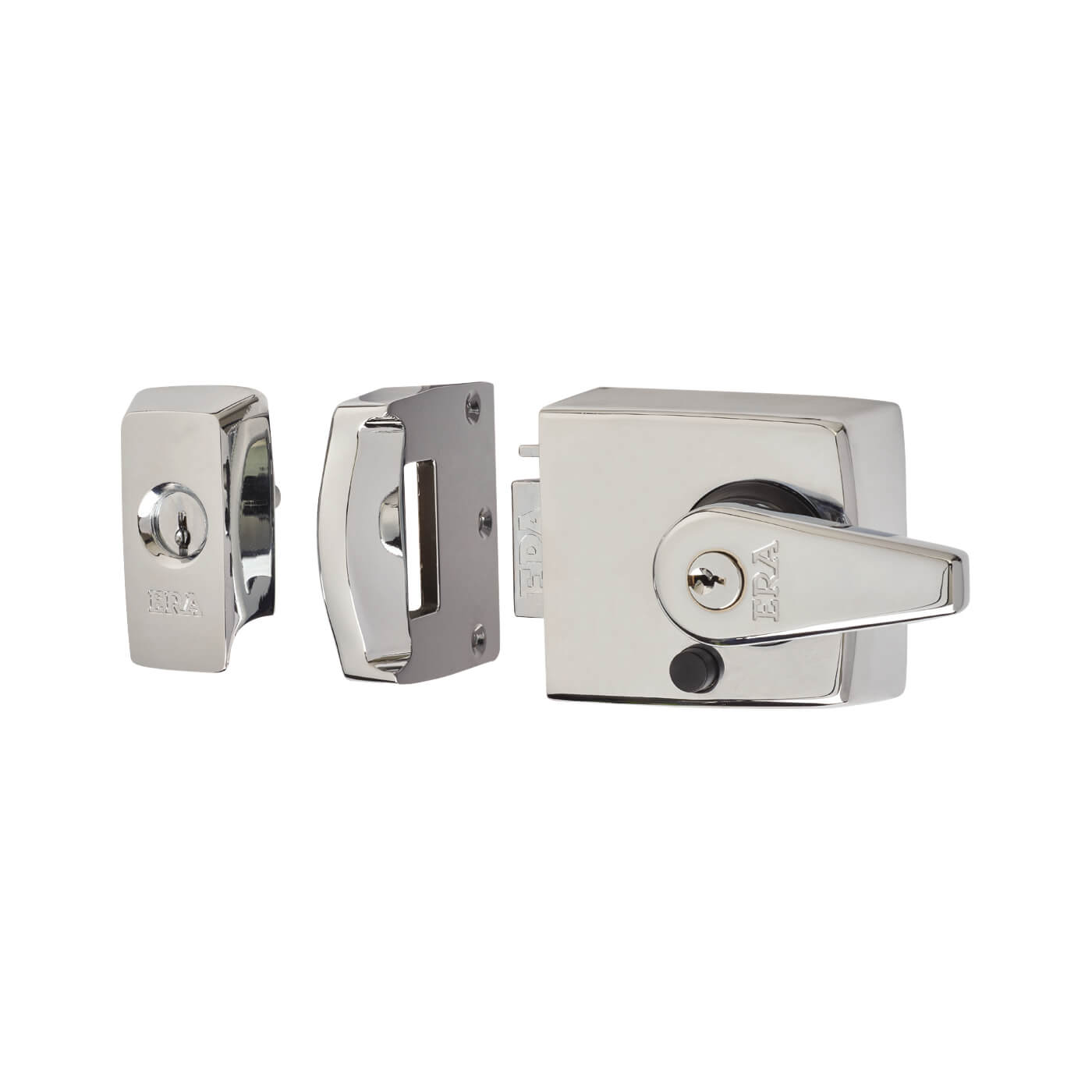 BS 3621:2007 Double Locking Nightlatch - 60mm Backset - Polished Chrome Case/Cylinder - view 2