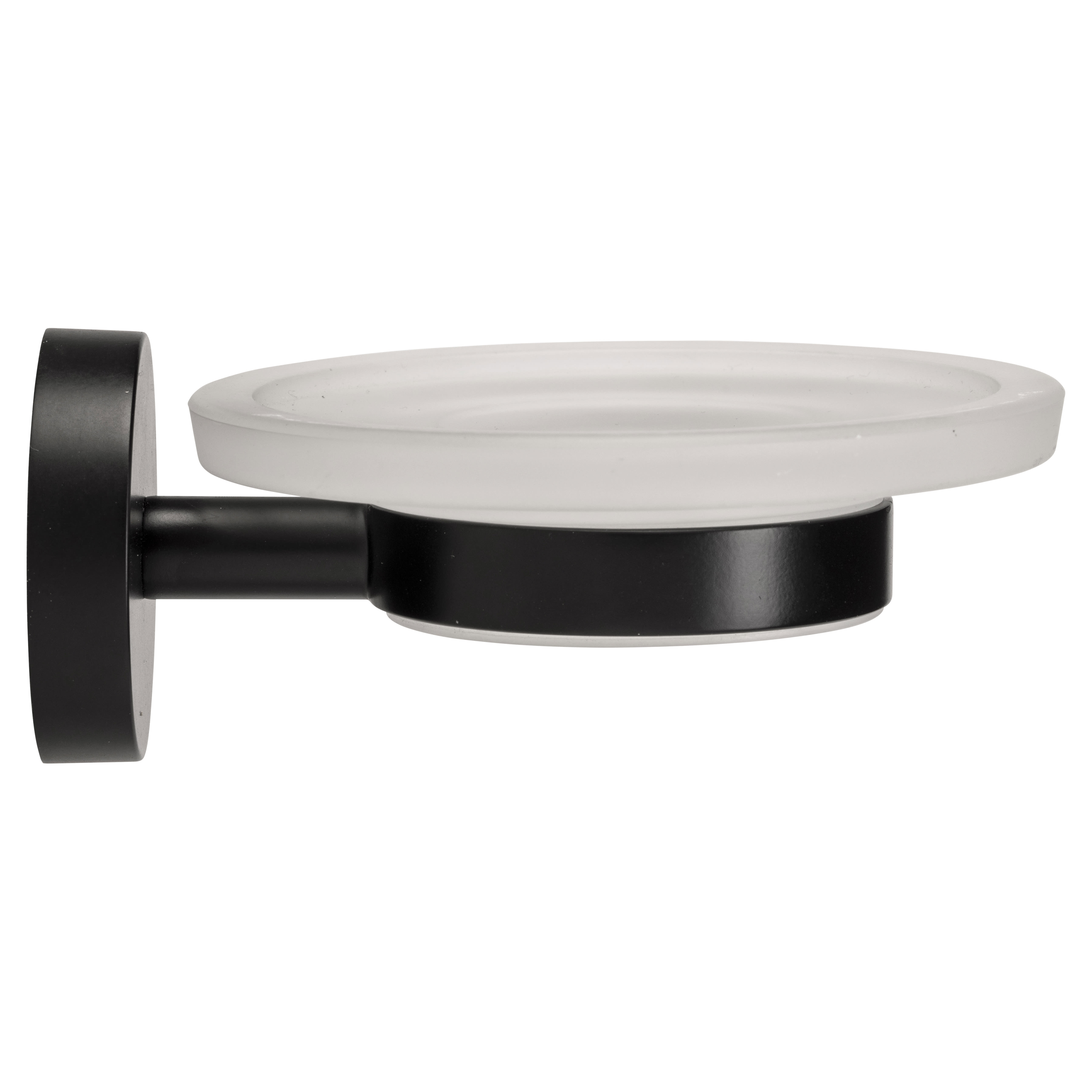Cygnus Soap Dish & Holder - 110 x 128.5 x 54mm - Matt Black - view 3