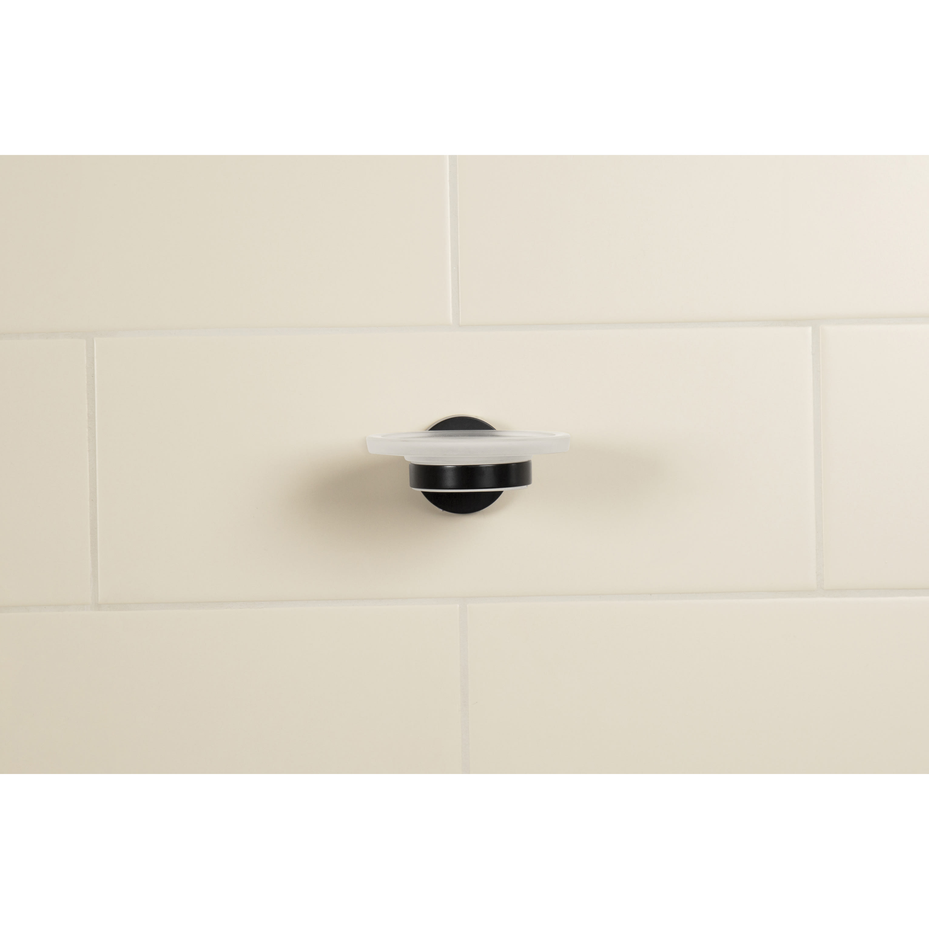 Cygnus Soap Dish & Holder - 110 x 128.5 x 54mm - Matt Black - view 5