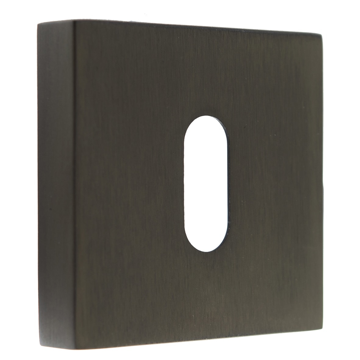 Forme Square Escutcheon - 50 x 50mm - Keyhole - Urban Dark Bronze - Pair - view 2