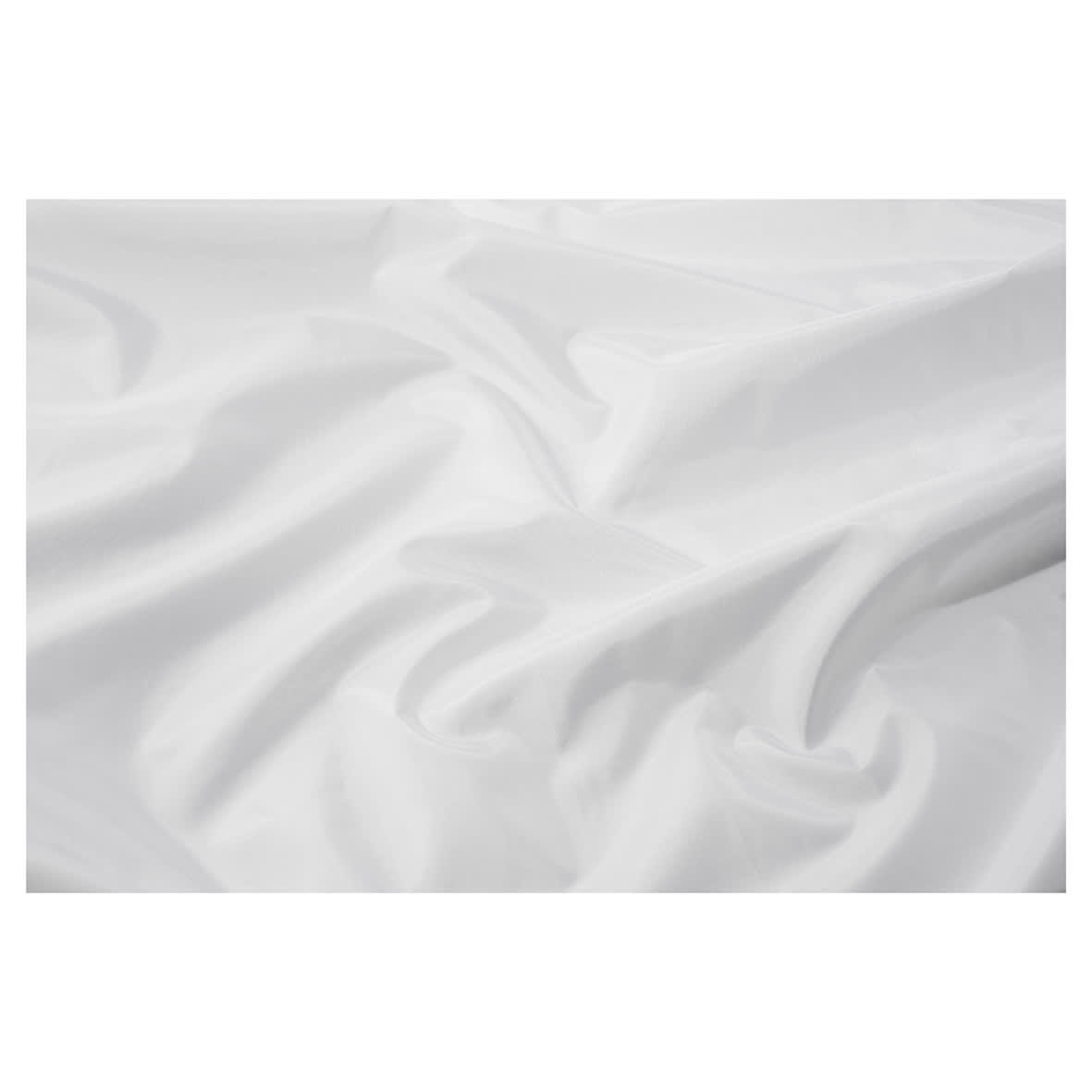 Long Drop Shower Curtain - 1800 x 2000mm - White Polyester - view 4