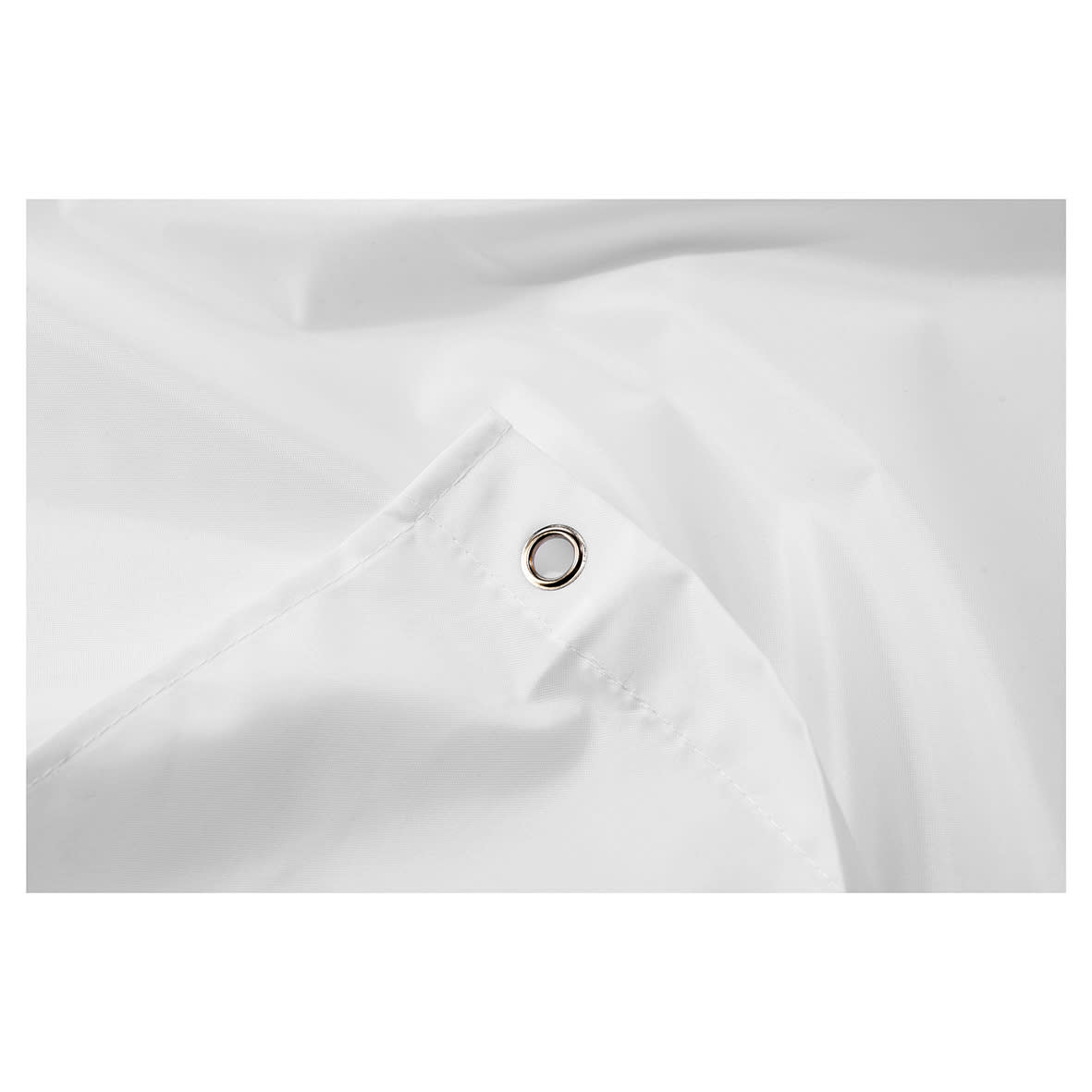 Long Drop Shower Curtain - 1800 x 2000mm - White Polyester - view 5