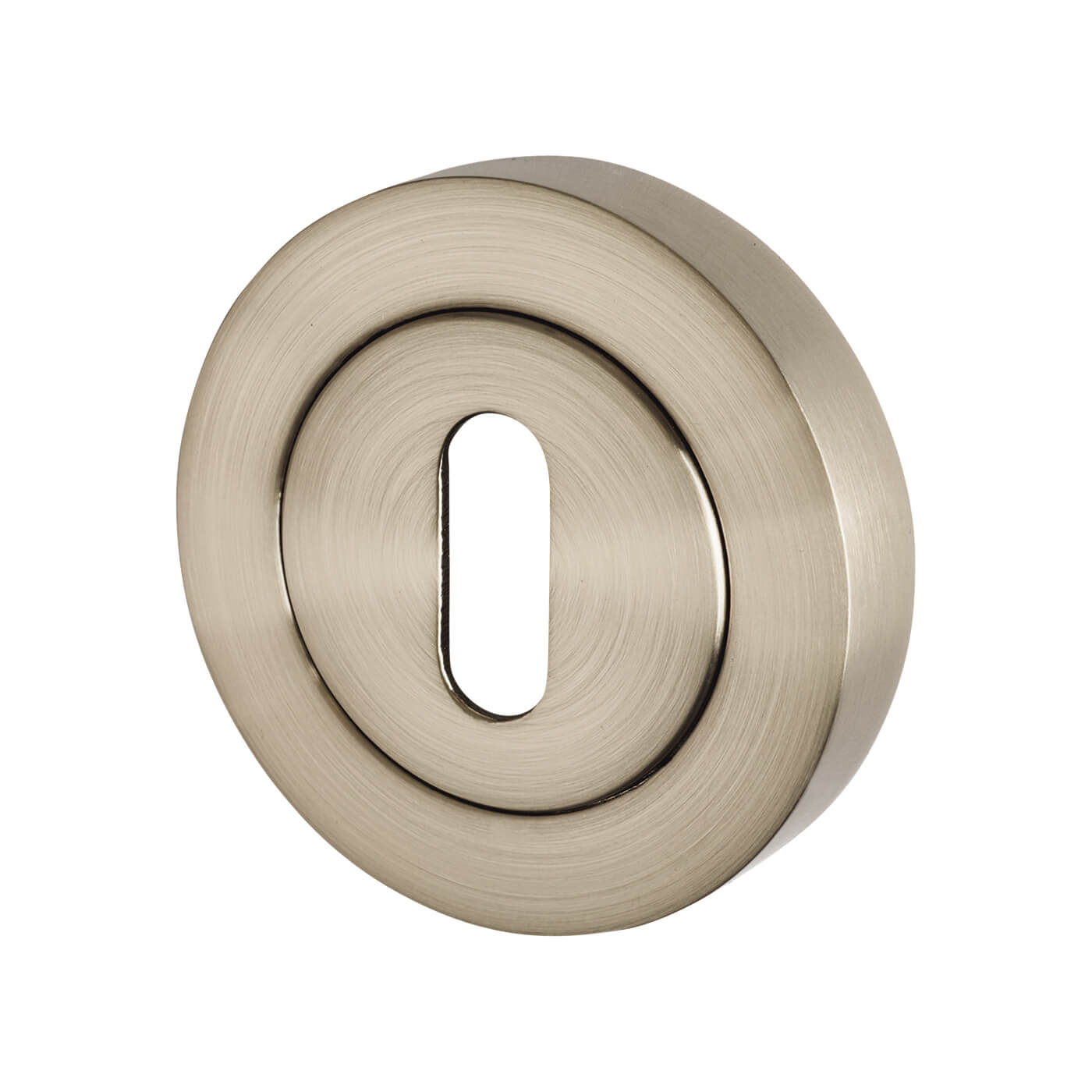 Escutcheon - 52mm Diameter - Keyhole - Satin Nickel - view 2