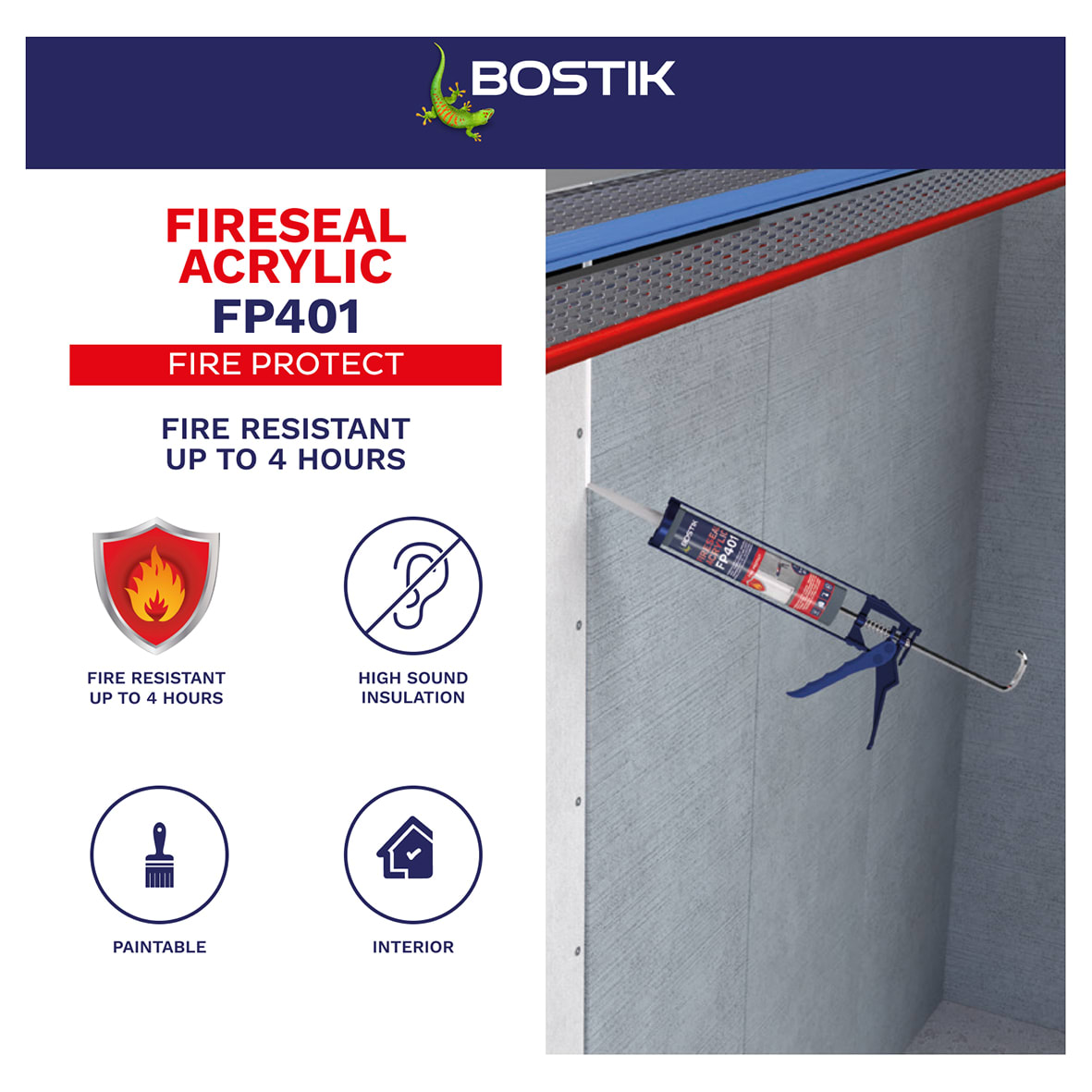 Pro Fireseal Acrylic Sealant - 310ml - White - view 3