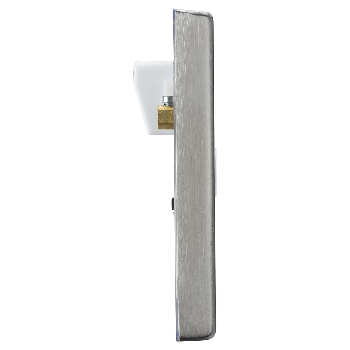 20A Square Edge Flex Outlet Plate - Brushed Chrome - view 2