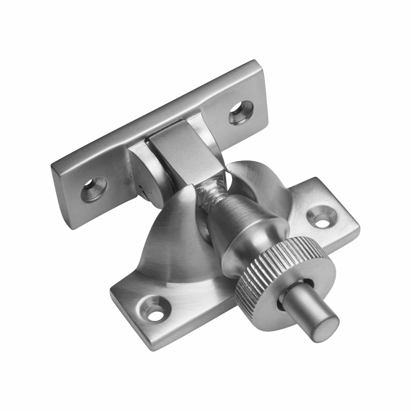 Brighton Screw Pattern Sash Window Fastener - 58 x 22mm - Satin Chrome - view 2