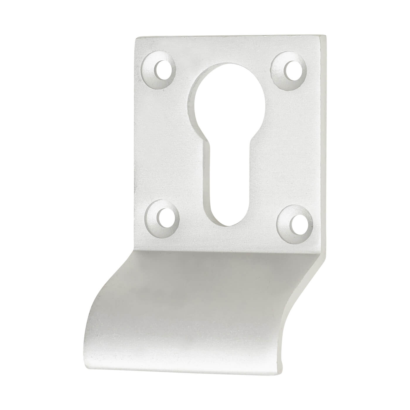 Satin Aluminium Euro Cylinder Pull - 75 x 43mm - view 2